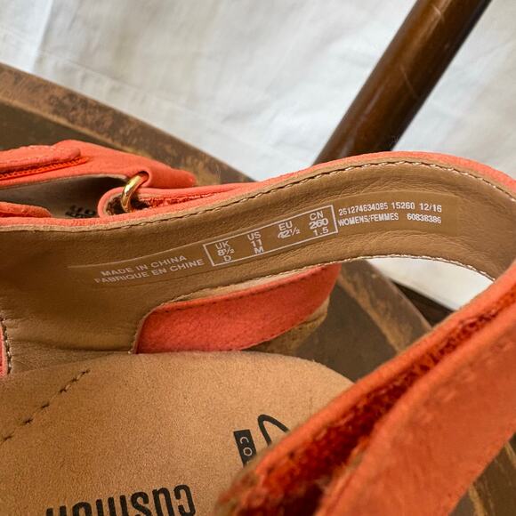 NEW CLARKS Annadel Orchid Wedge Cork Platform Sandals Womens Size 11 Coral - Picture 4 of 6